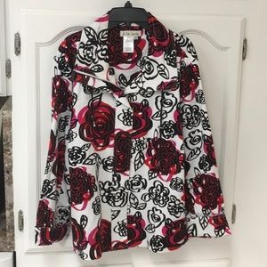 Black and red rose jacket size extra large